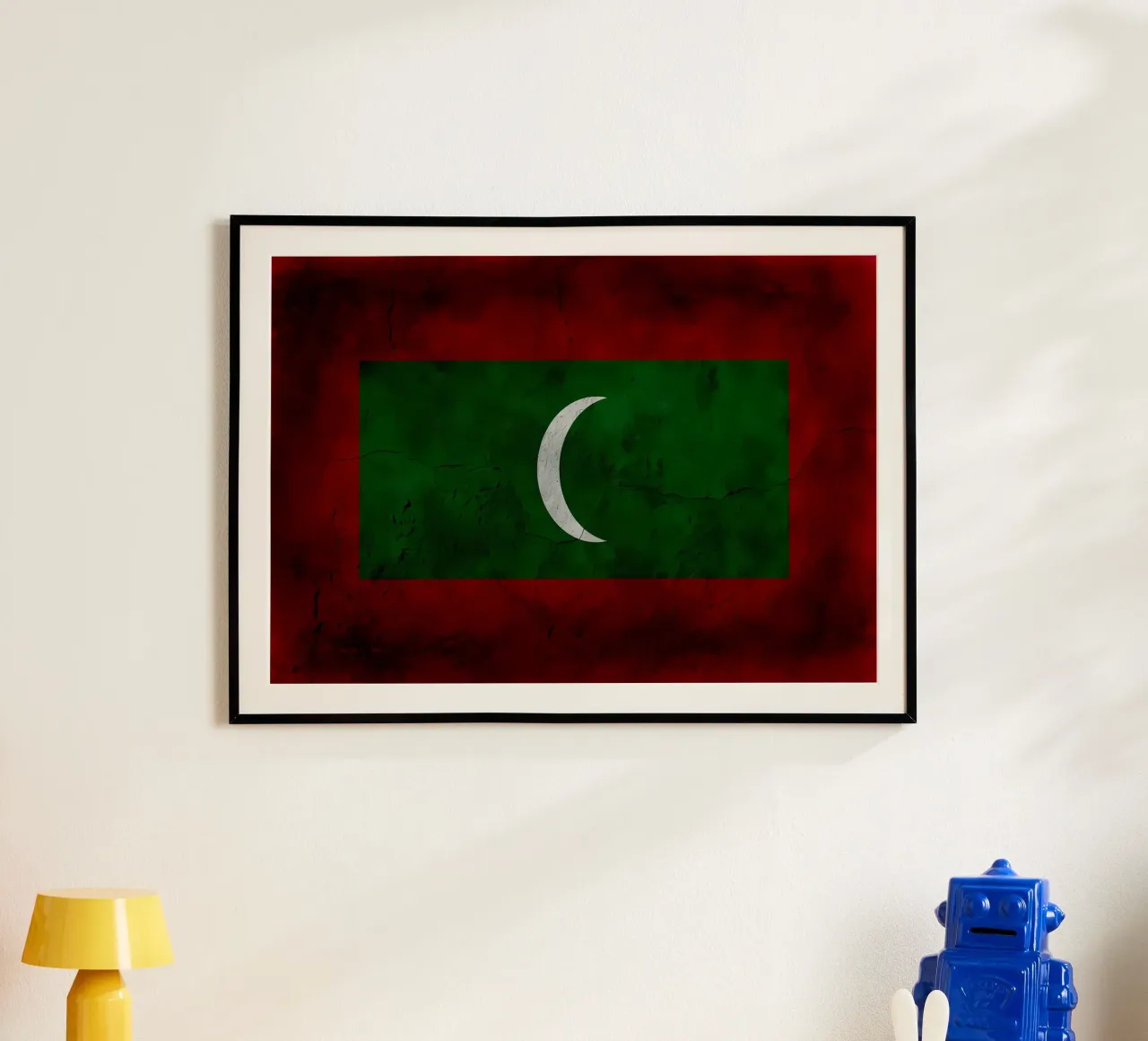 Bandiera vintage delle Maldive poster da Joshua A Holmes