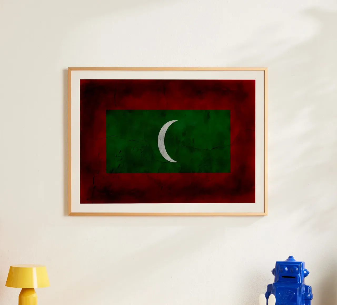 Bandiera vintage delle Maldive poster da Joshua A Holmes