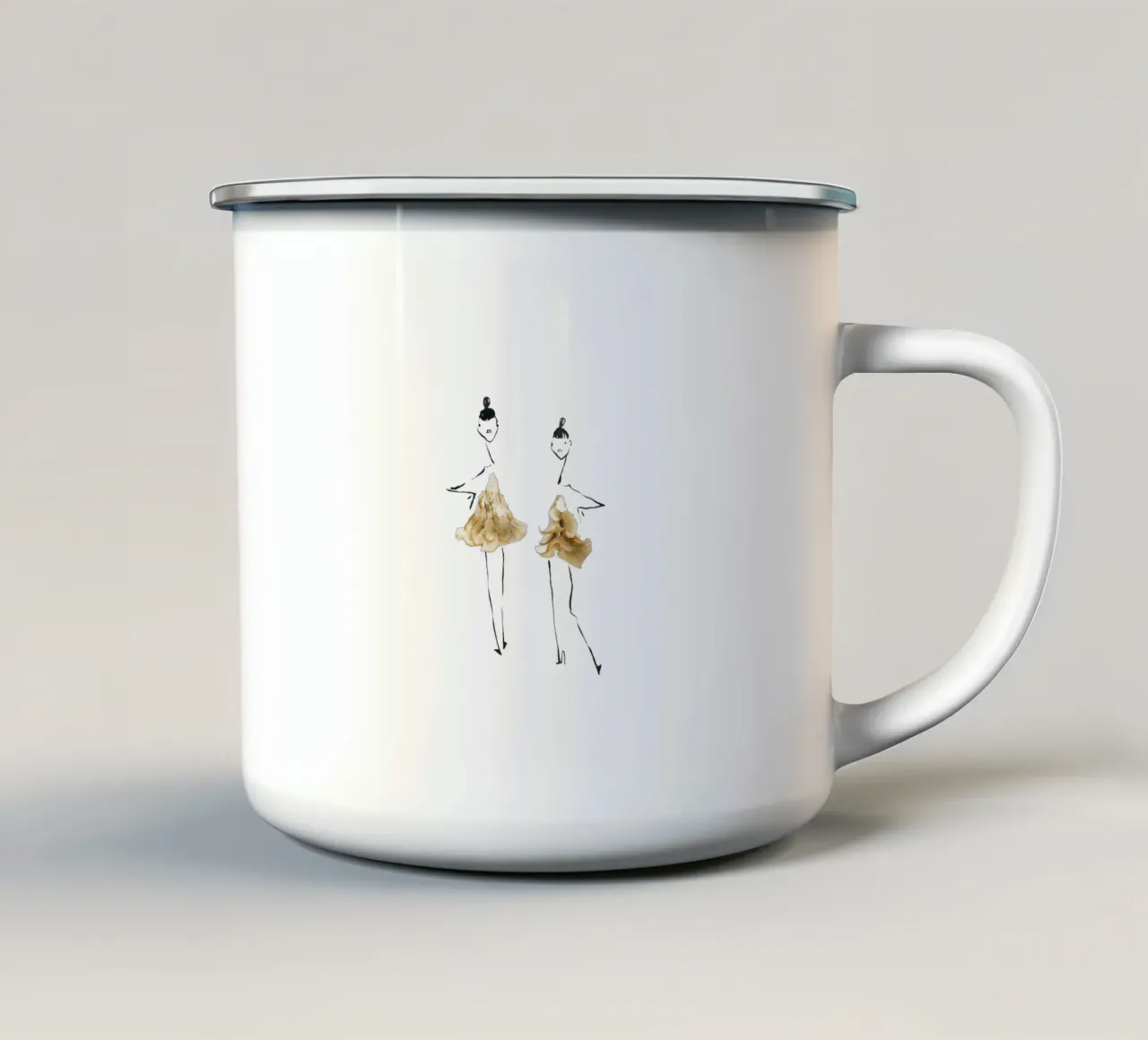 Maitake Duo tazza in smalto da Gretchen Roehrs