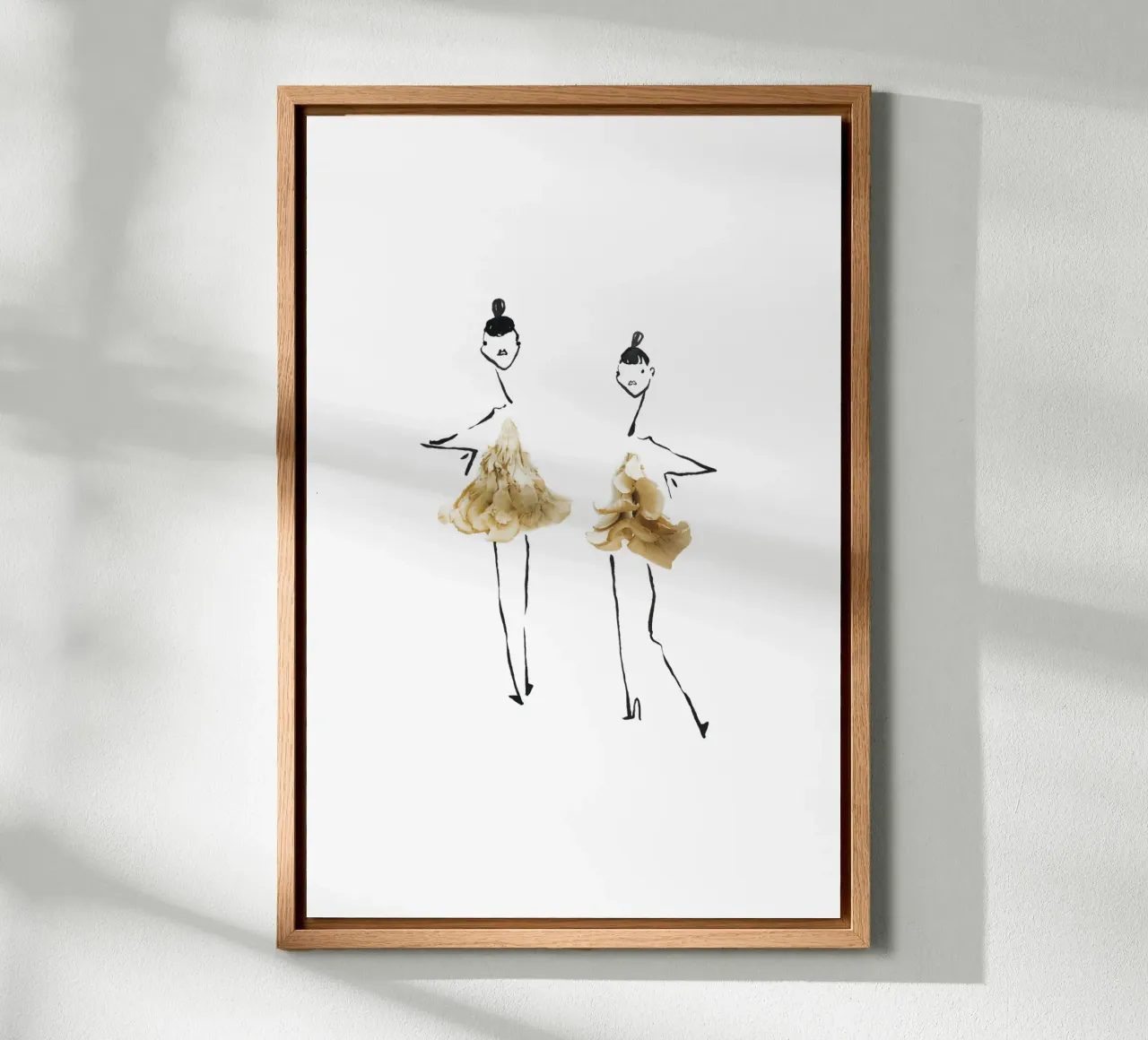 Maitake Duo tela con Cornice a cassetta da Gretchen Roehrs