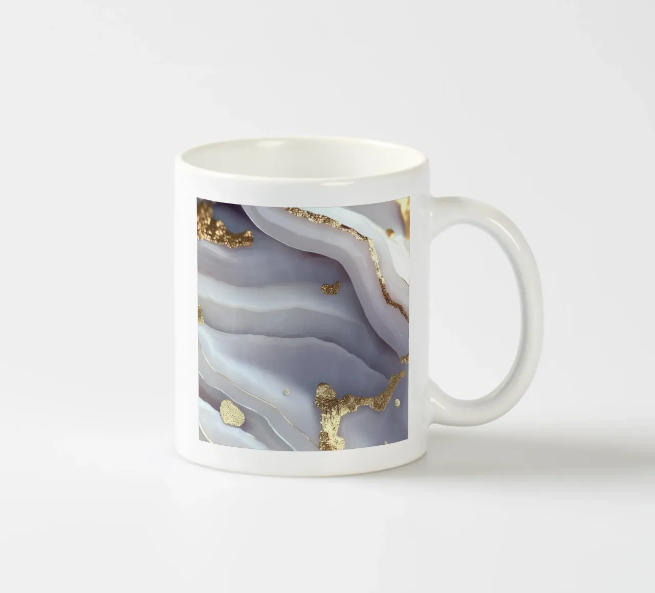 Texture agata bianca e oro tazza in ceramica da Gemstone Textures