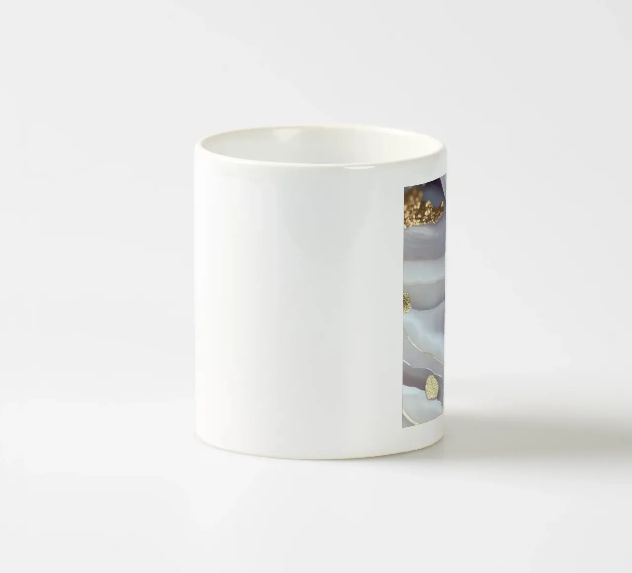 Texture agata bianca e oro tazza in ceramica da Gemstone Textures