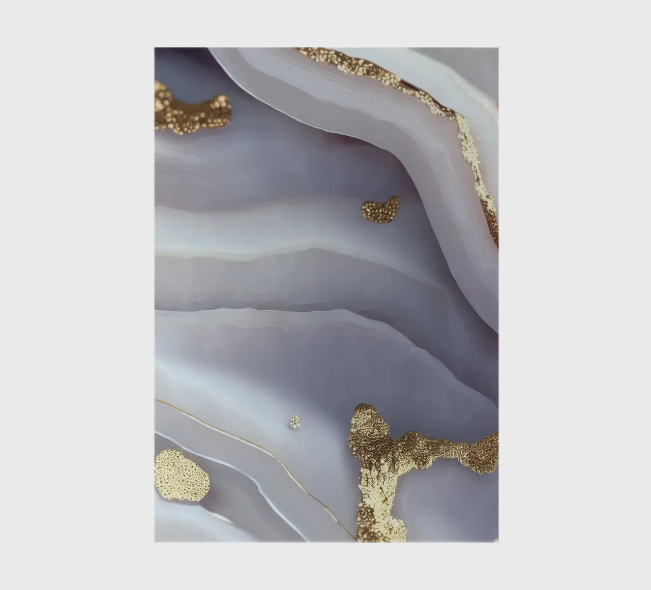 White & Gold Agate Texture notebook by Gemstone Textures