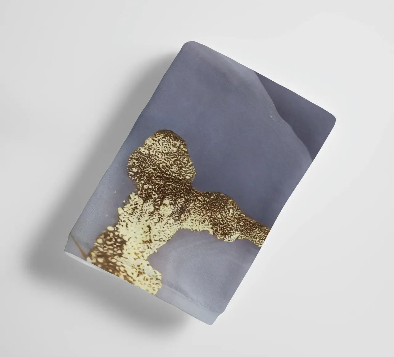White & Gold Agate Texture towel by Gemstone Textures