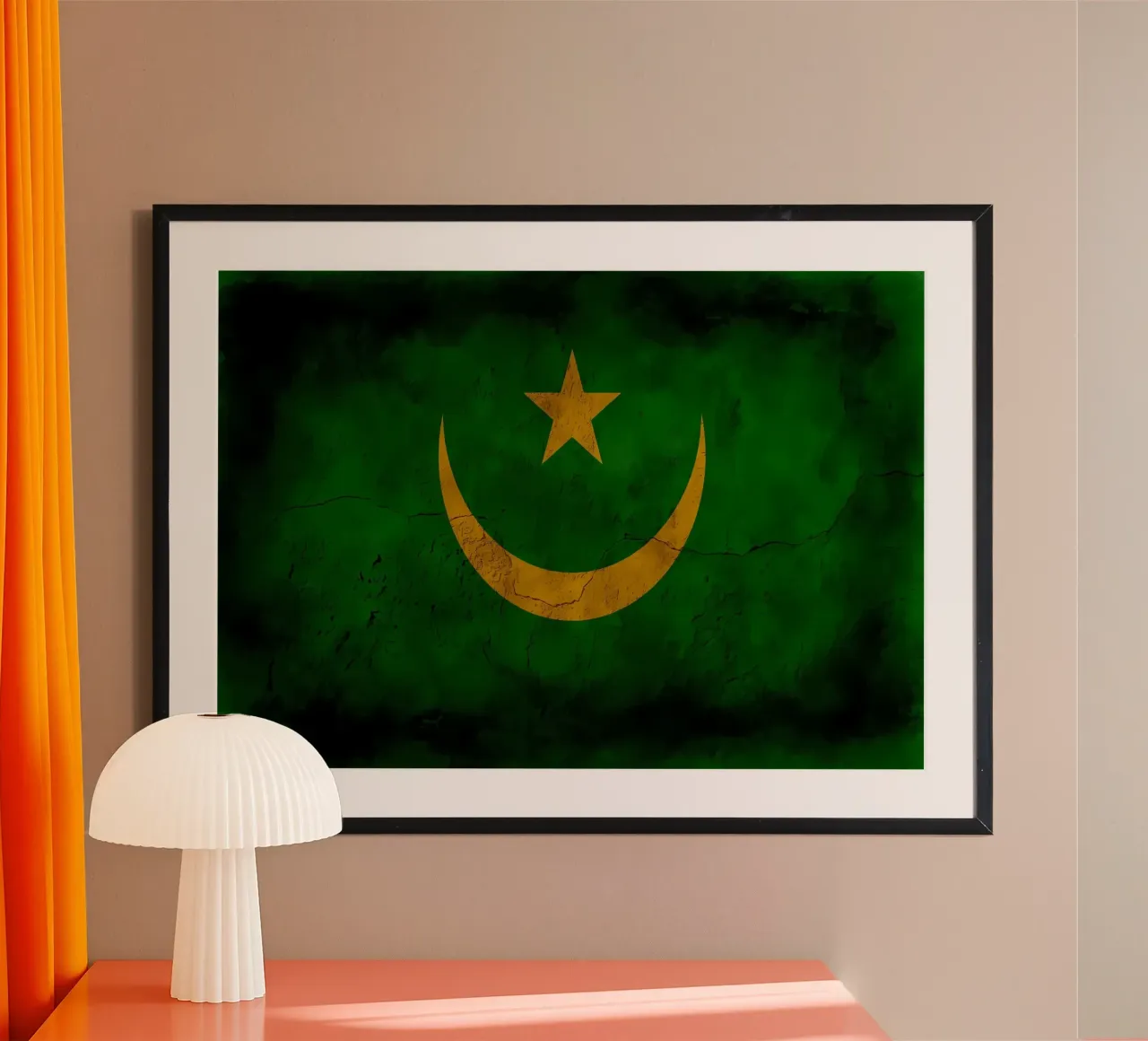 Bandiera d'epoca della Mauritania poster da Joshua A Holmes