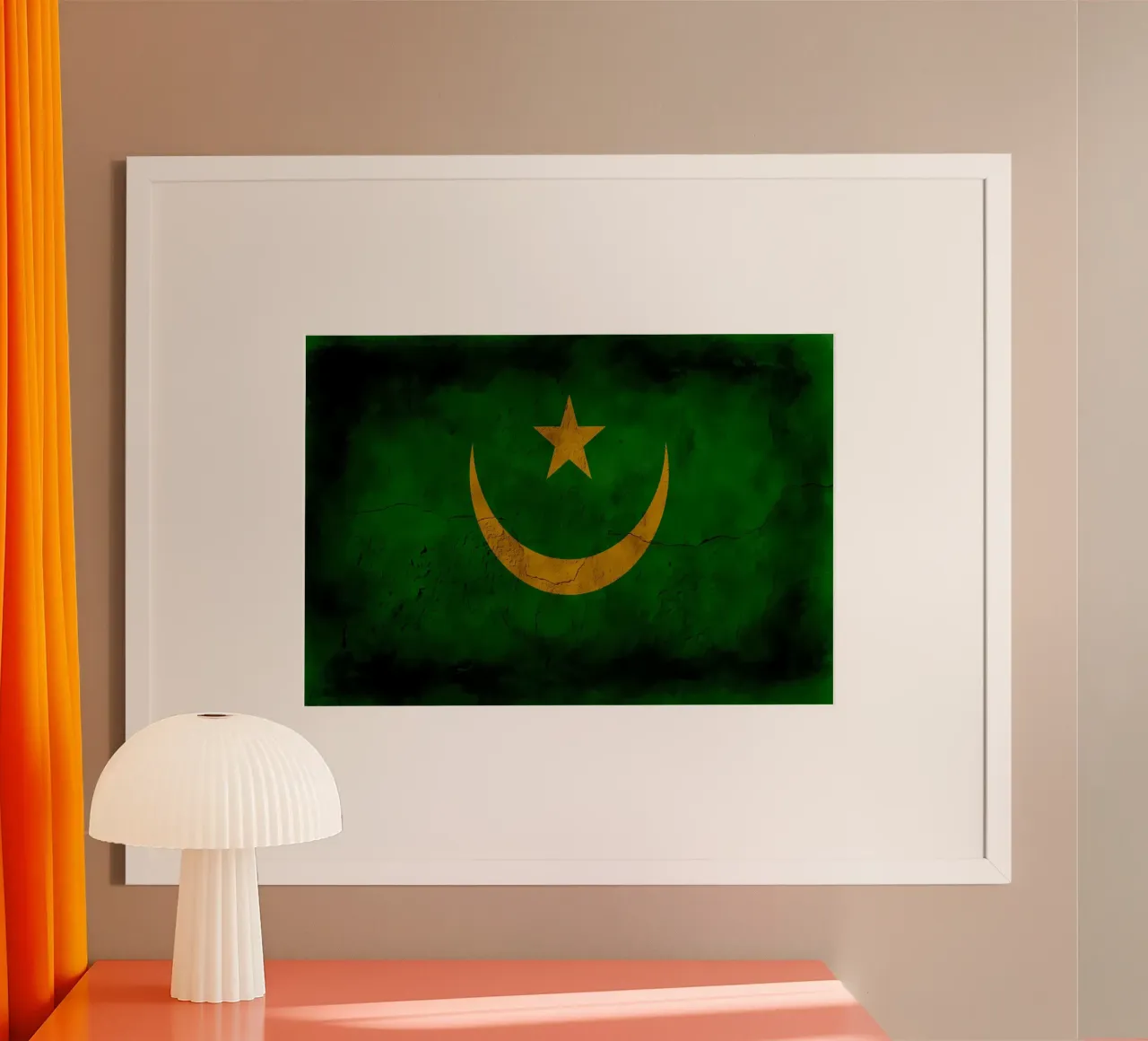 Bandiera d'epoca della Mauritania poster da Joshua A Holmes
