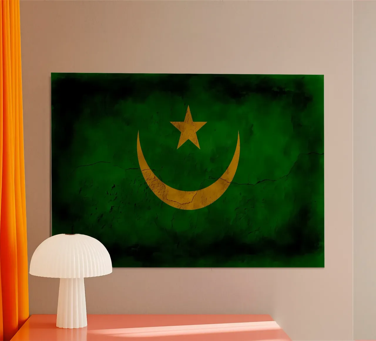 Bandiera d'epoca della Mauritania poster da Joshua A Holmes