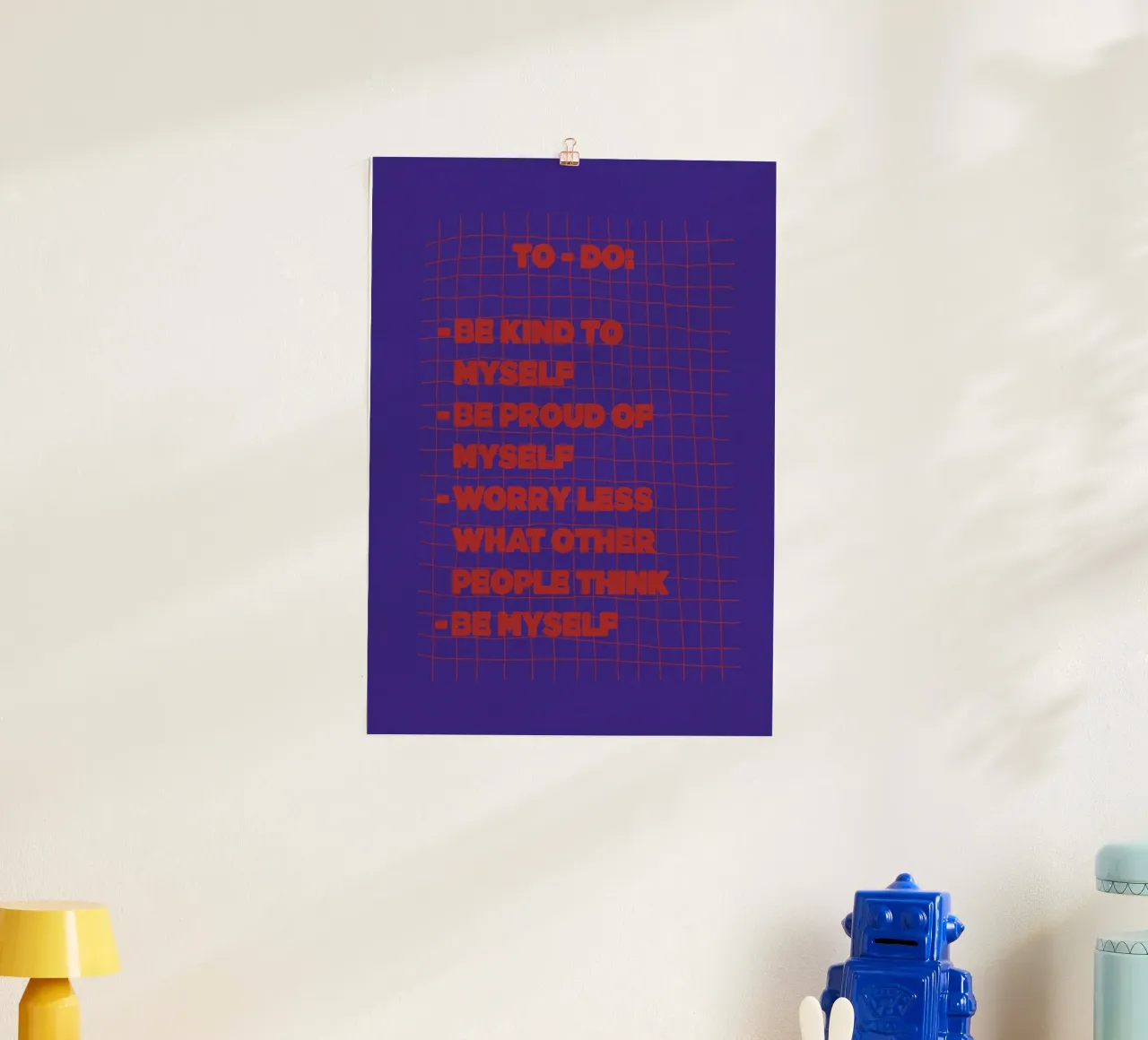 To-do poster con telaio in legno da thesoulhugclub