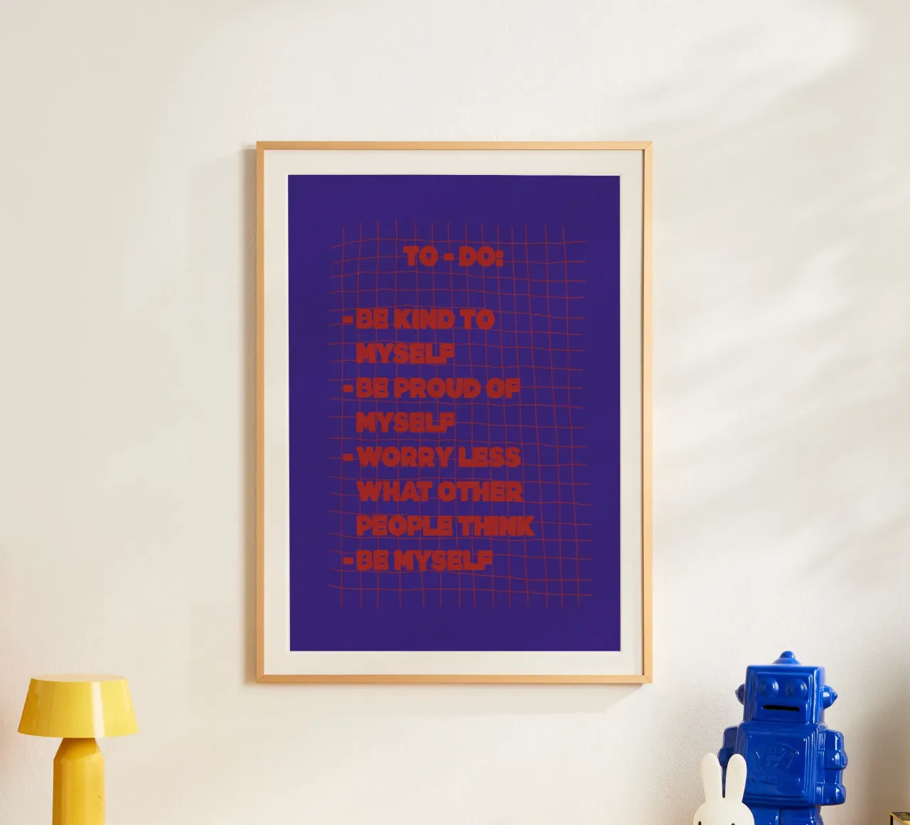 To-do poster con telaio in legno da thesoulhugclub