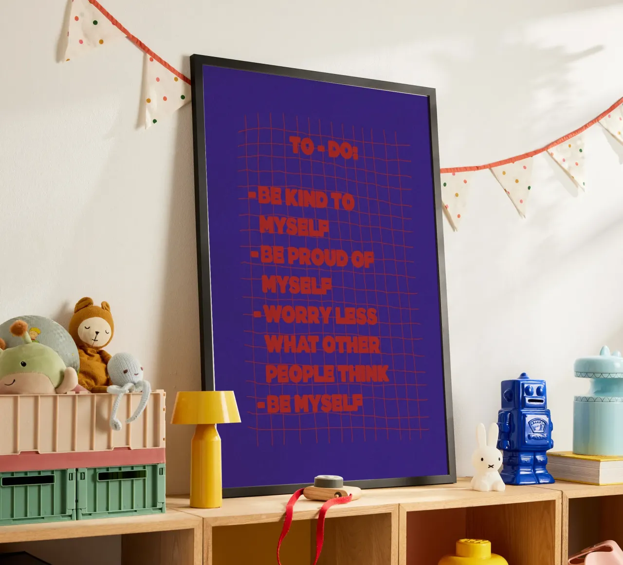 To-do poster con telaio in legno da thesoulhugclub