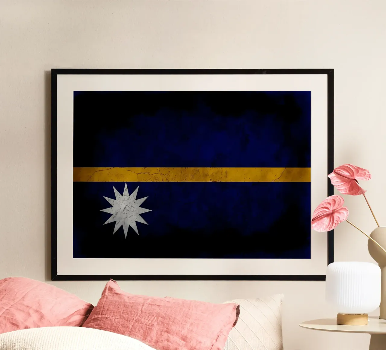 Bandiera vintage di Nauru poster da Joshua A Holmes