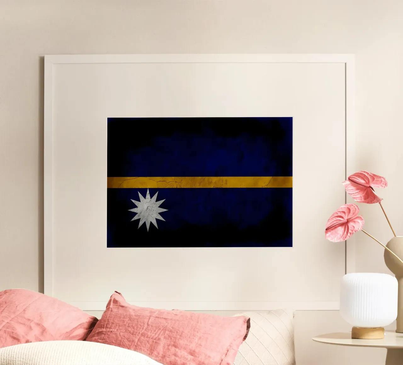 Bandiera vintage di Nauru poster da Joshua A Holmes