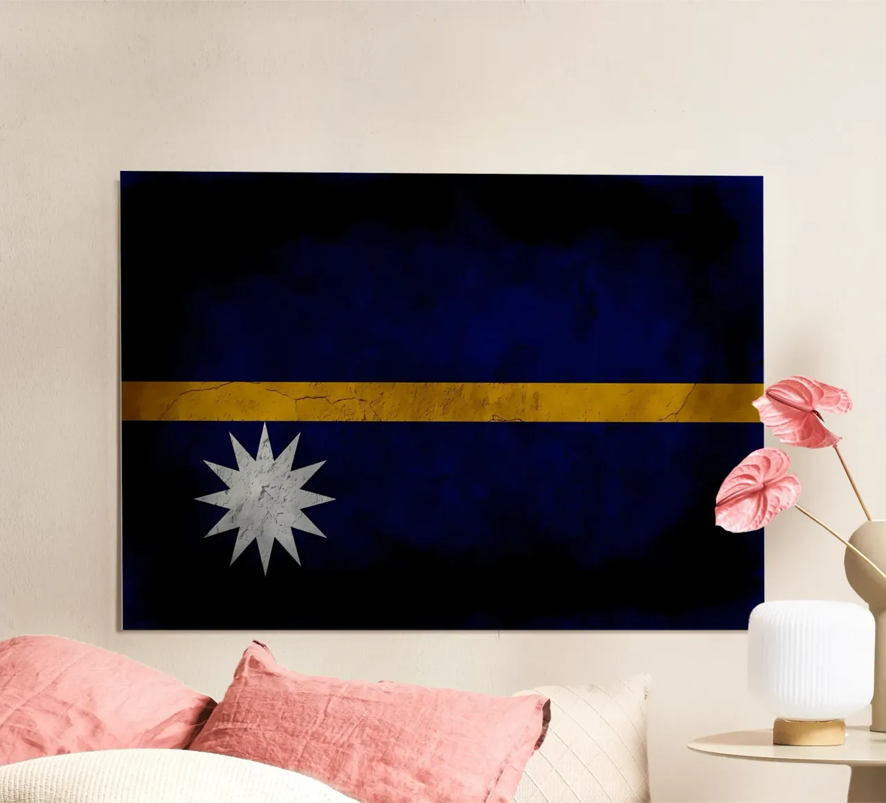 Bandiera vintage di Nauru poster da Joshua A Holmes