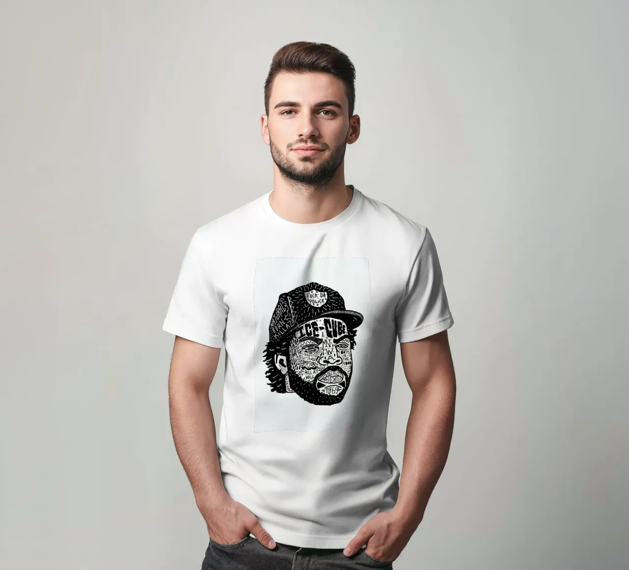 Ice Cube t-shirt van Nick Cocozza