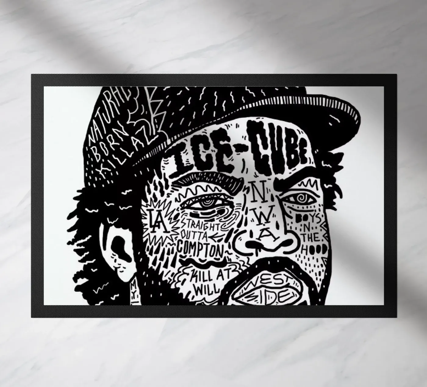 Ice Cube Fußmatte von Nick Cocozza