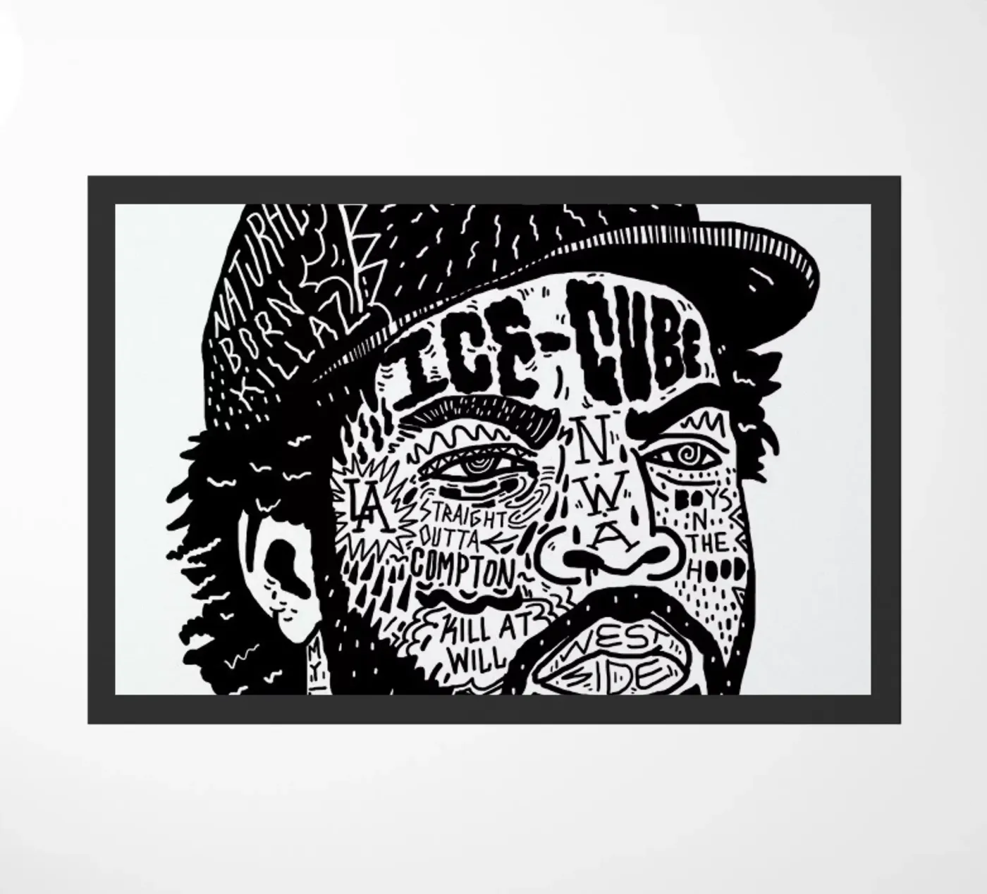 Ice Cube Fußmatte von Nick Cocozza