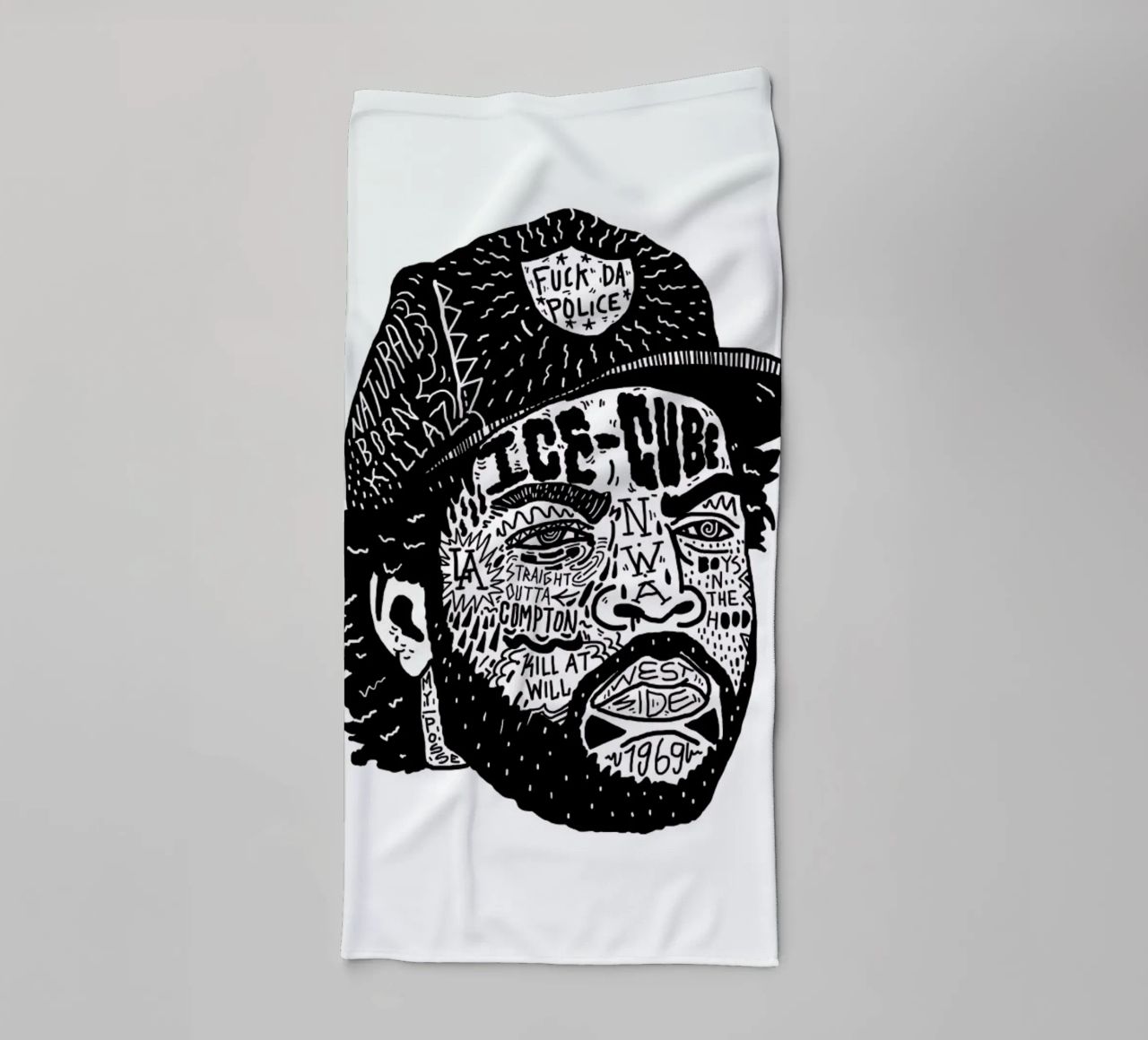 Ice Cube Handtuch von Nick Cocozza