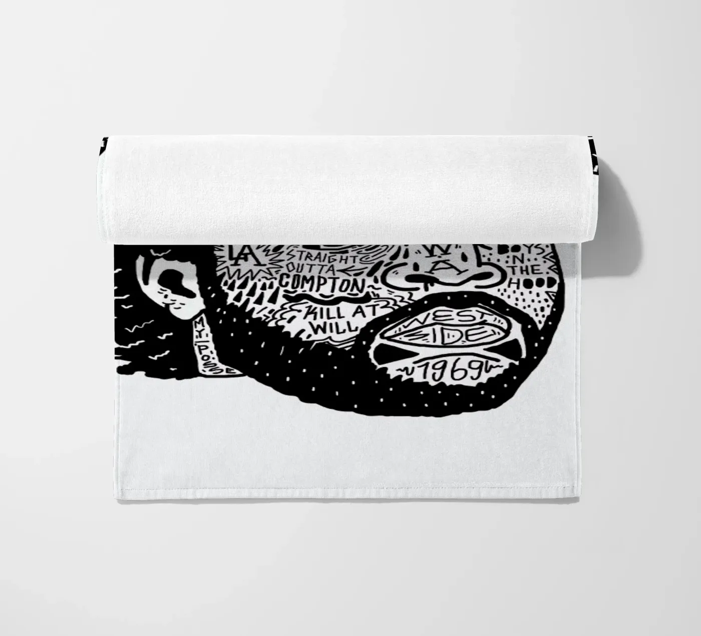 Ice Cube beach towel by Nick Cocozza