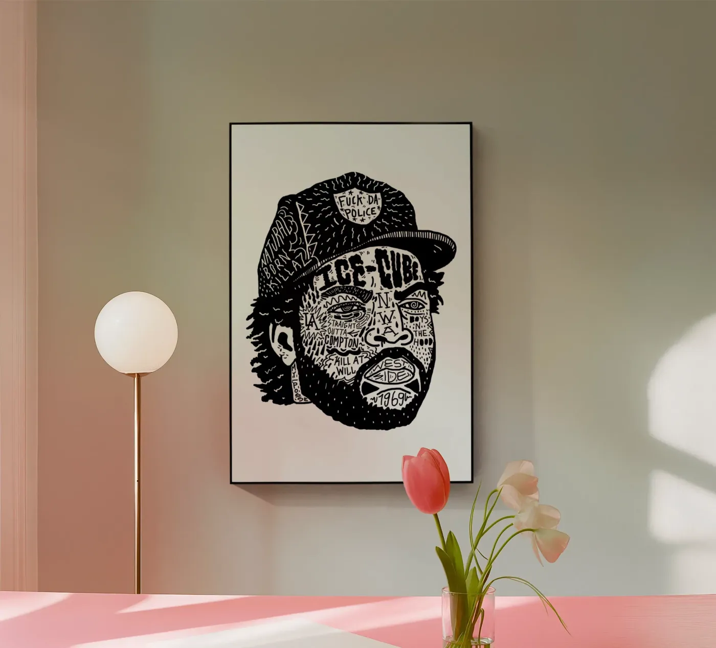 Ice Cube acryl van Nick Cocozza