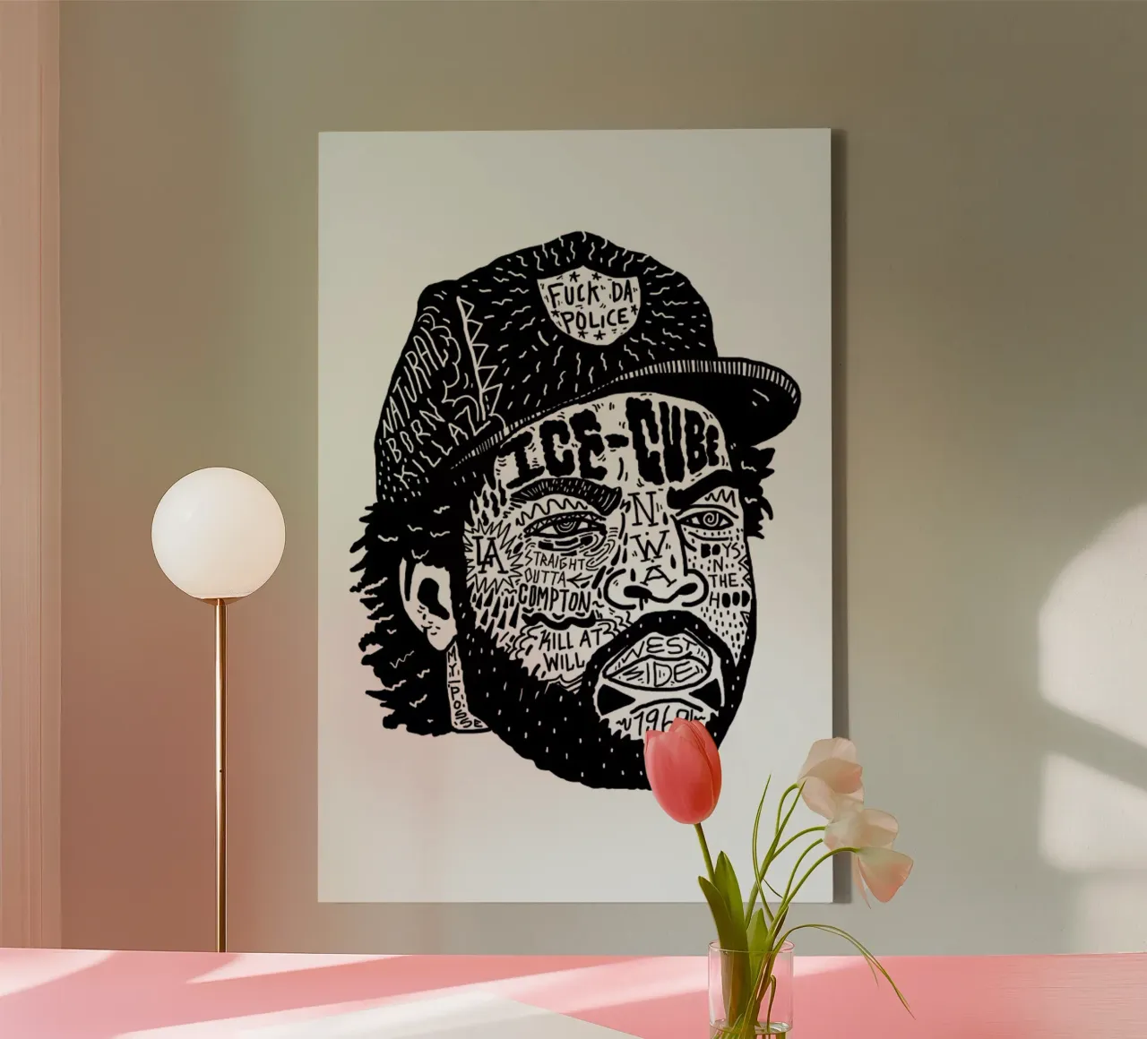 Ice Cube toile de Nick Cocozza