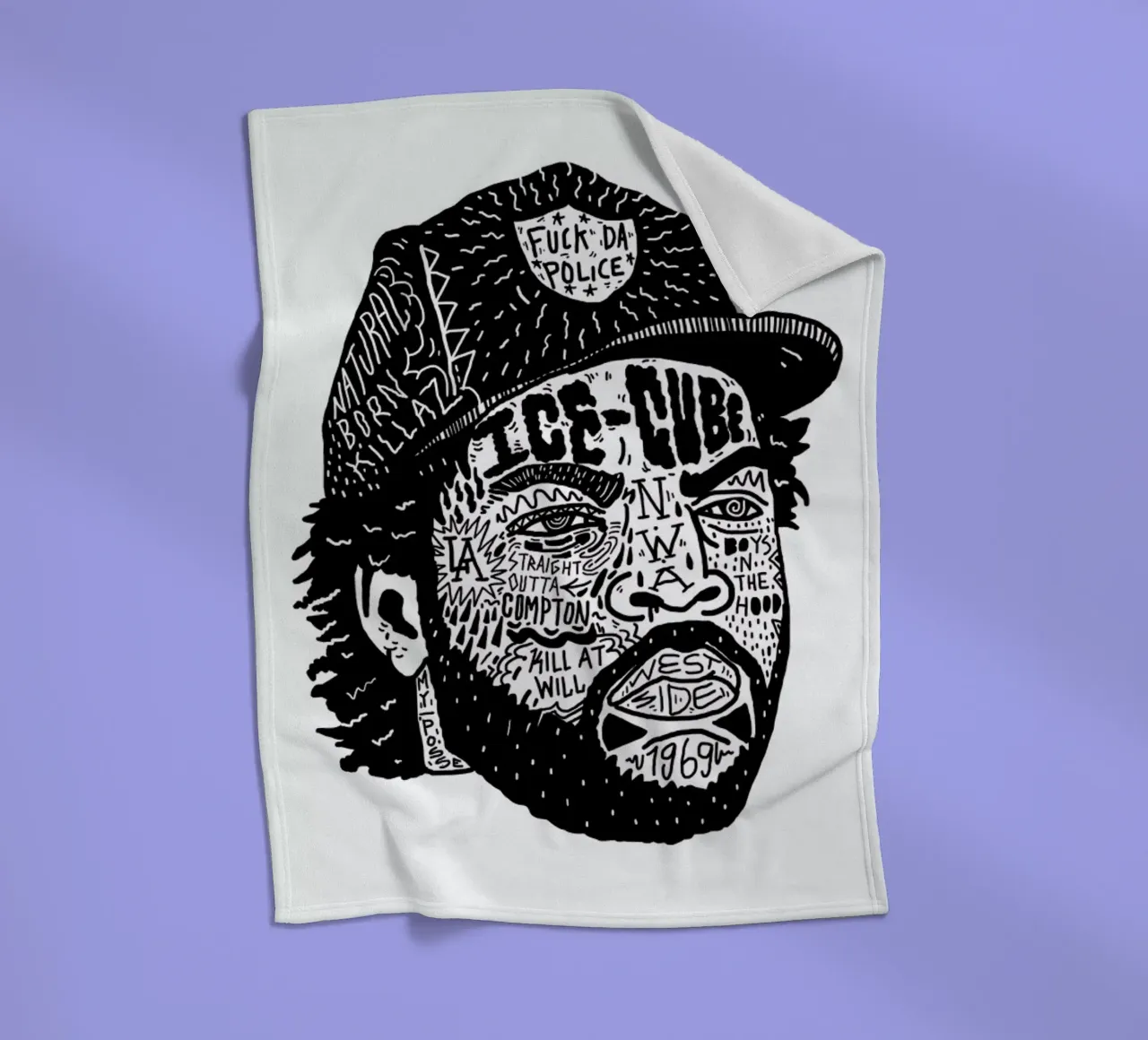 Ice Cube Fleecedecke von Nick Cocozza