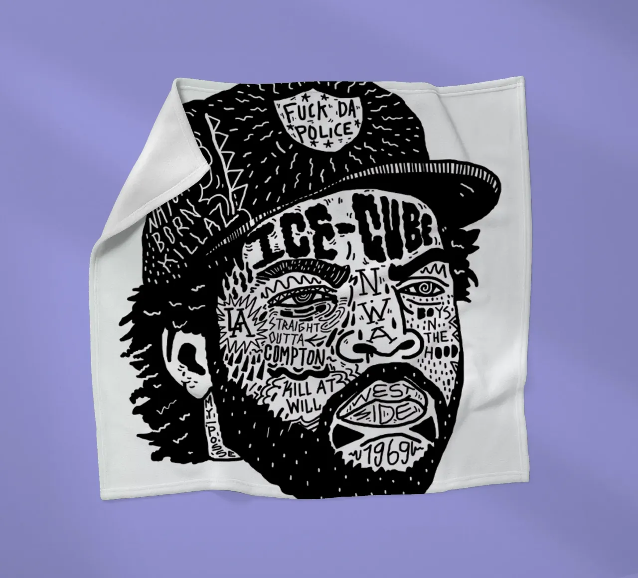 Ice Cube Fleecedecke von Nick Cocozza