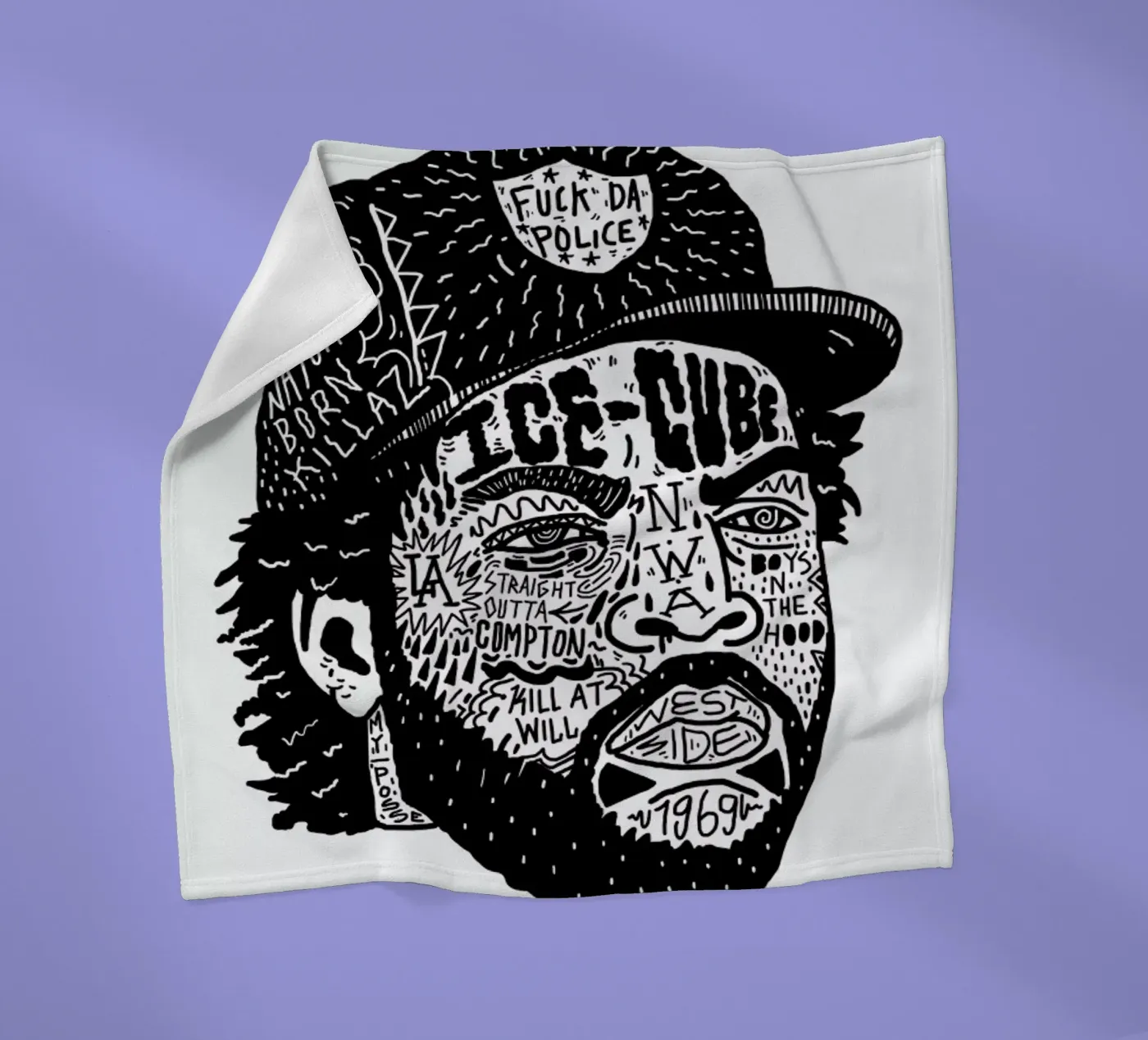 Ice Cube fleece blanket by Nick Cocozza