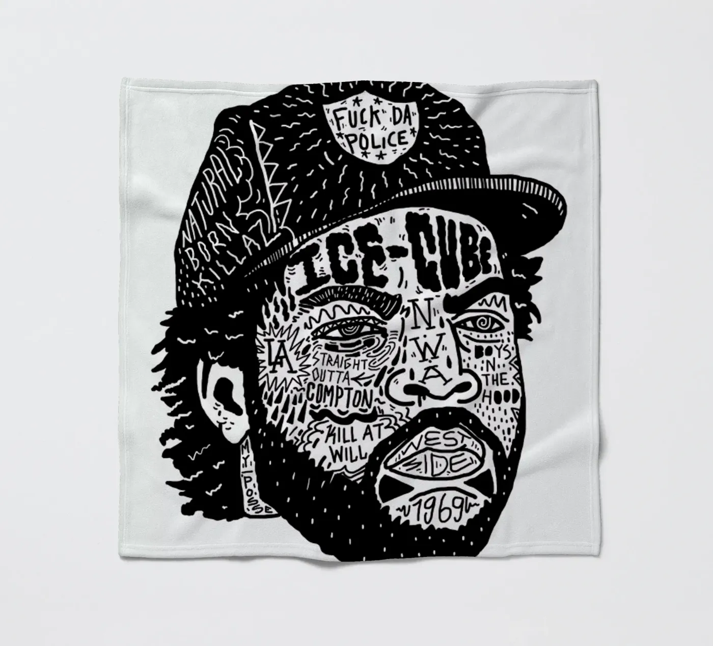 Ice Cube fleece blanket by Nick Cocozza