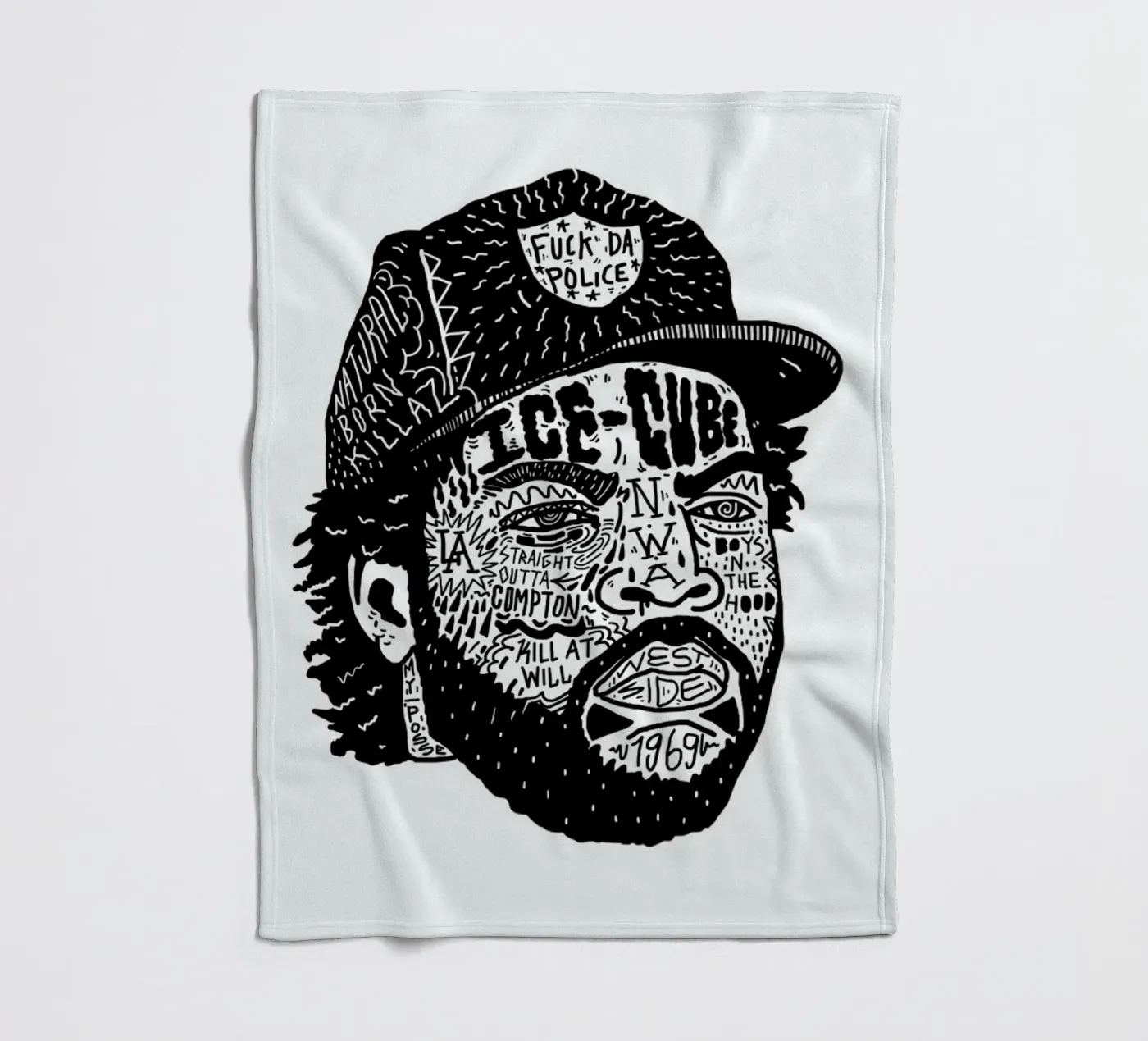 Ice Cube fleece blanket by Nick Cocozza