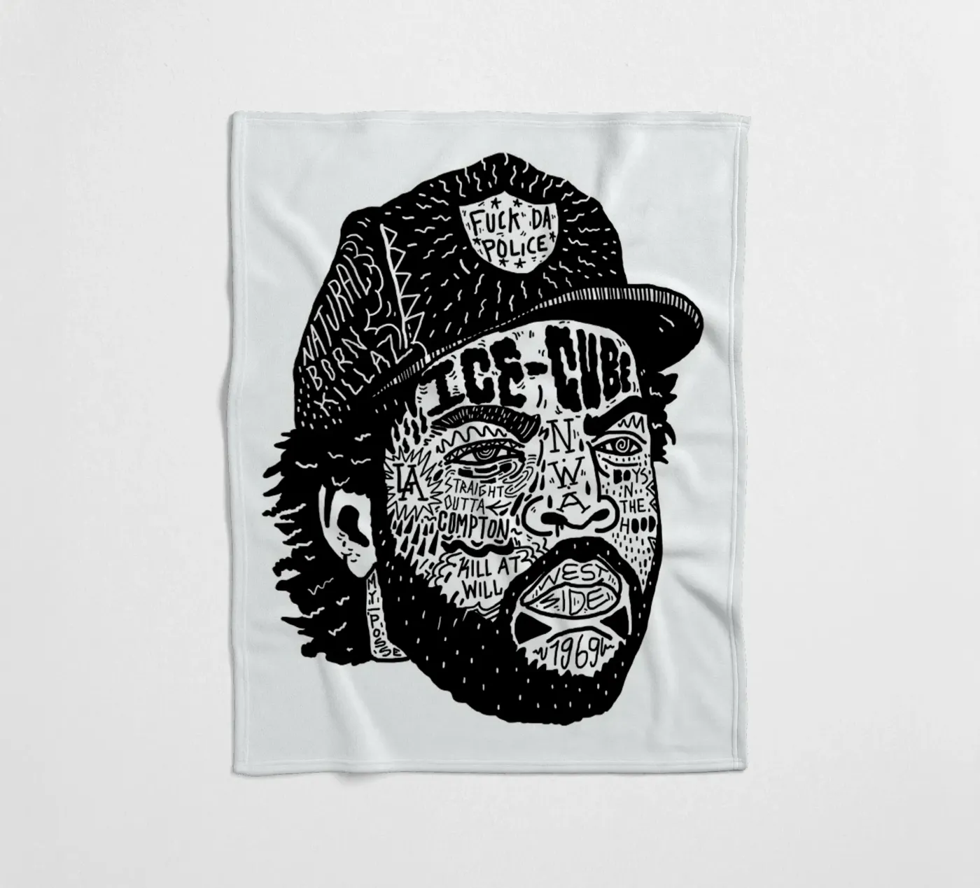Ice Cube fleece blanket by Nick Cocozza