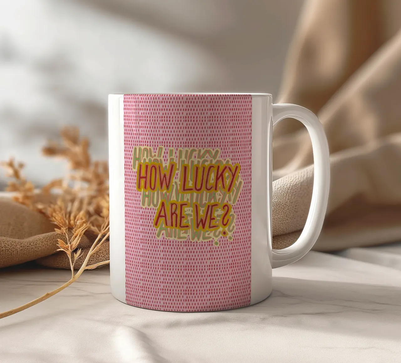How Lucky Are We? tazza in ceramica da thesoulhugclub
