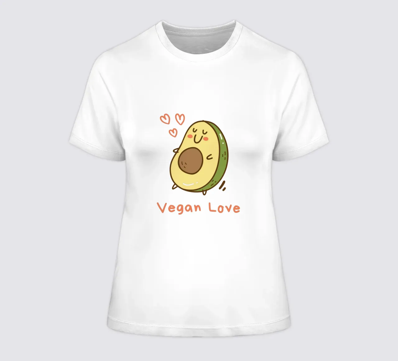 amore vegano t-shirt da donna da khoailang