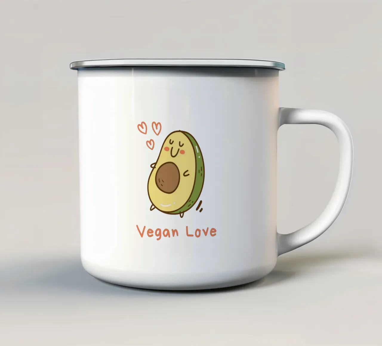 amore vegano tazza in smalto da khoailang