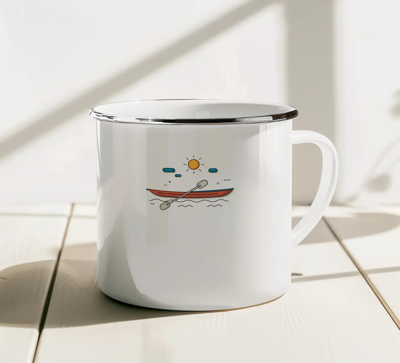 onda tazza in smalto da khoailang
