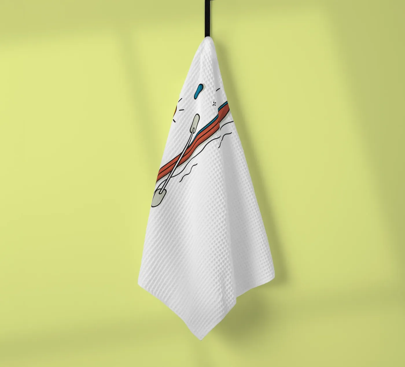 wave tea towel by khoailang