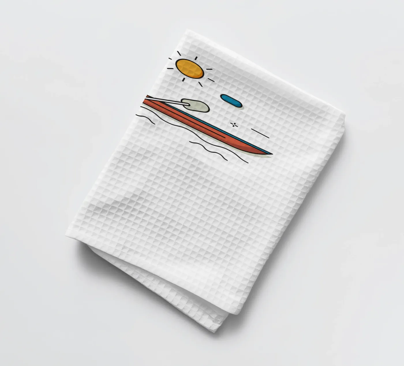 wave tea towel by khoailang