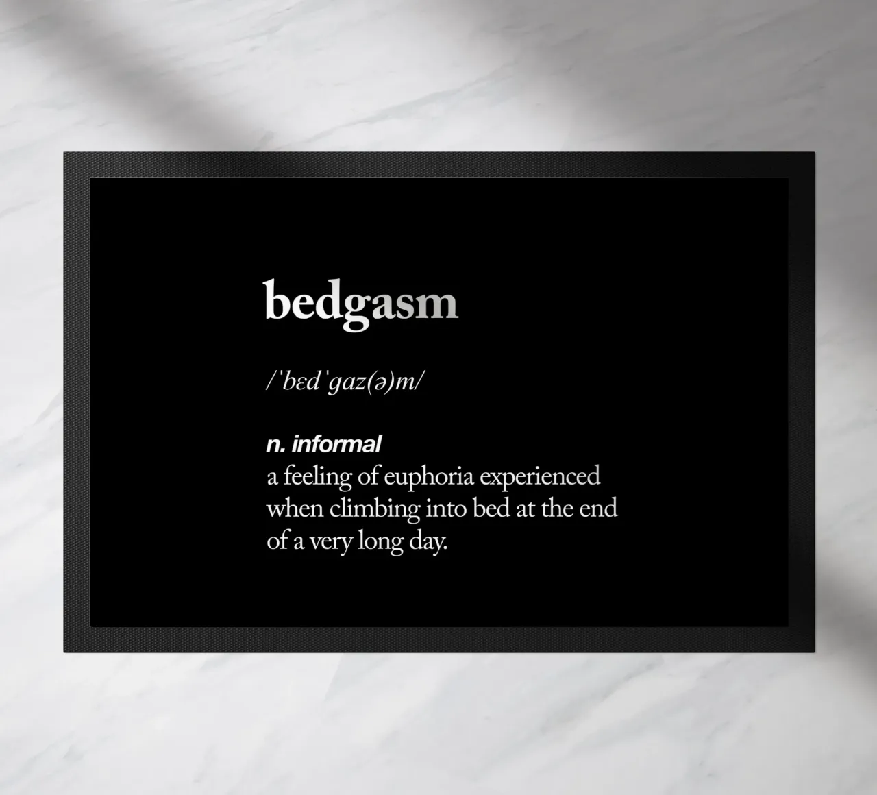 Bedgasm zerbino da THE MOTIVATED TYPE