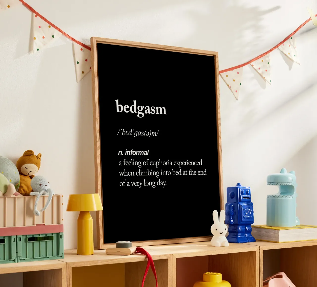 Bedgasm acrylic glass by THE MOTIVATED TYPE