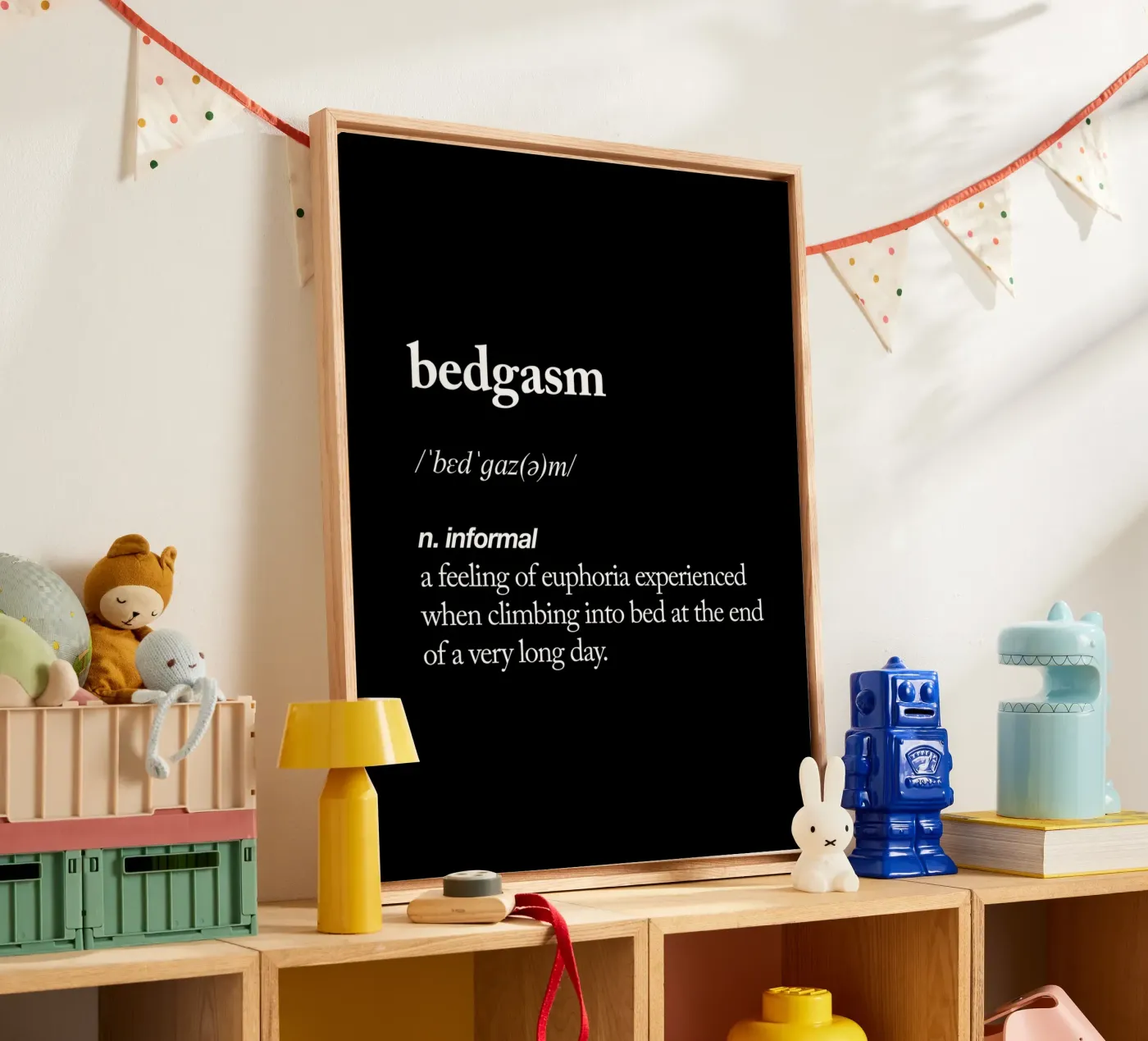 Bedgasm canvas by THE MOTIVATED TYPE