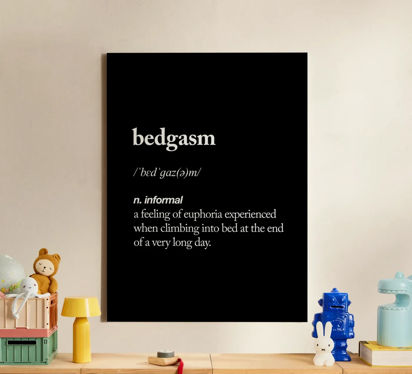 Bedgasm canvas by THE MOTIVATED TYPE