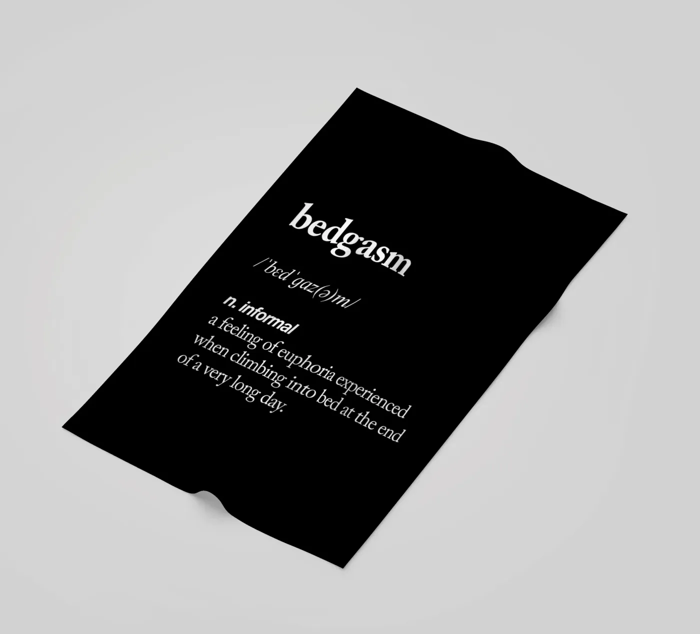 Bedgasm beach towel by THE MOTIVATED TYPE