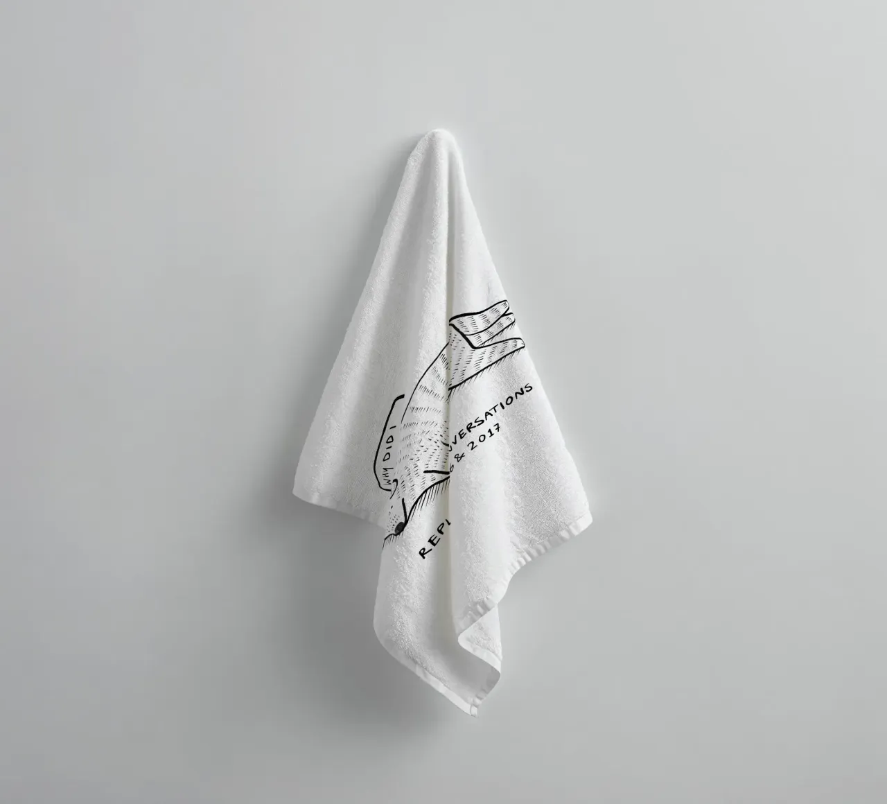 Replaying conversations from 2016&2017 towel by Studio Patruschka