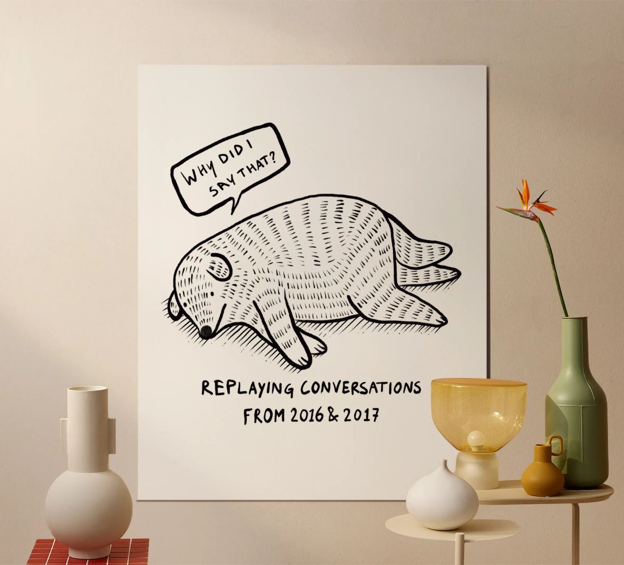 Wiederholung von Gesprächen aus 2016&2017 Poster von Studio Patruschka