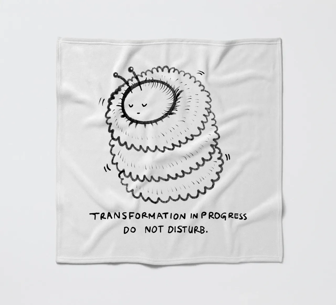 Transformation in progress, do not disturb fleece blanket by Studio Patruschka