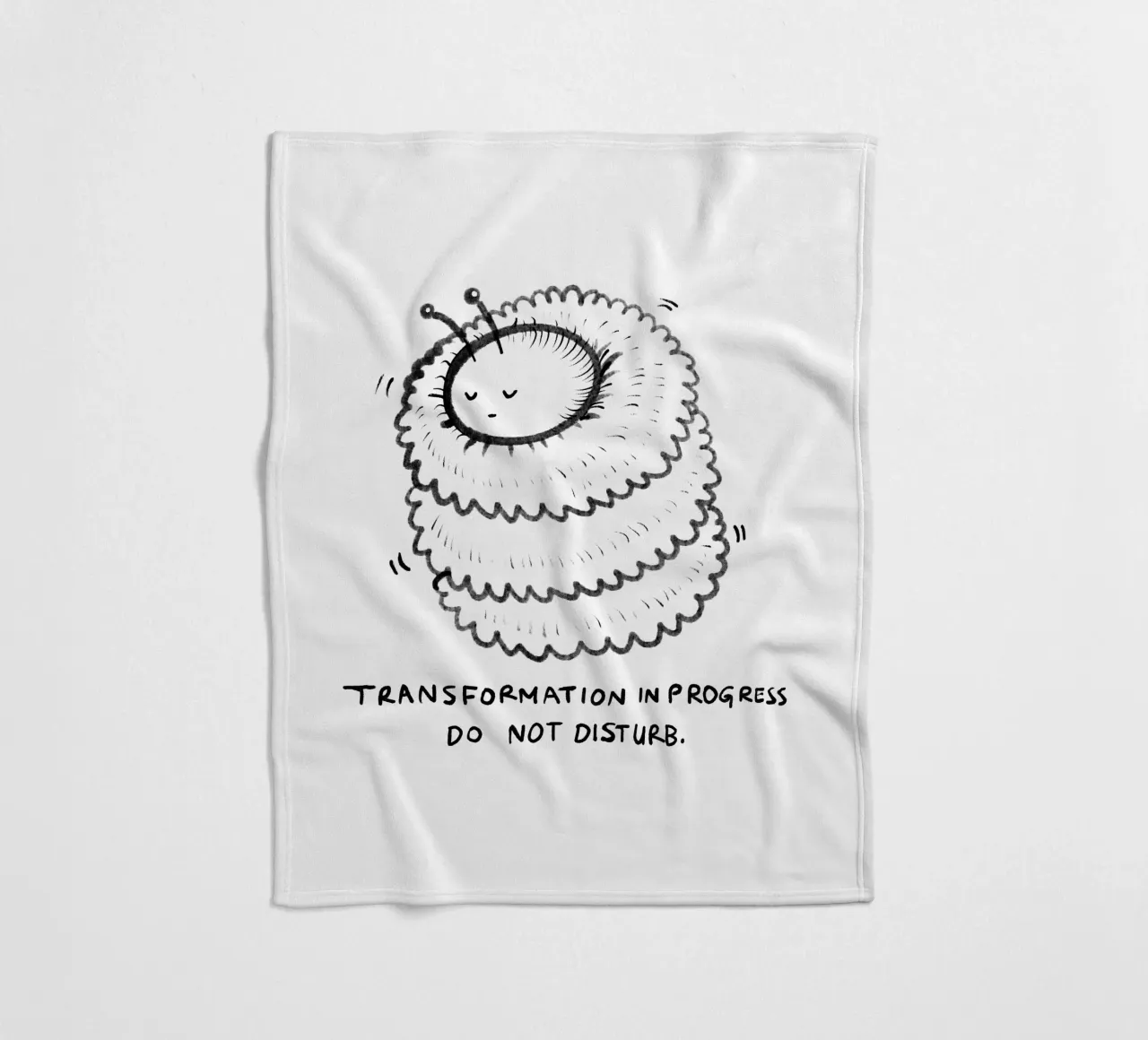 Transformation in progress, do not disturb fleece blanket by Studio Patruschka