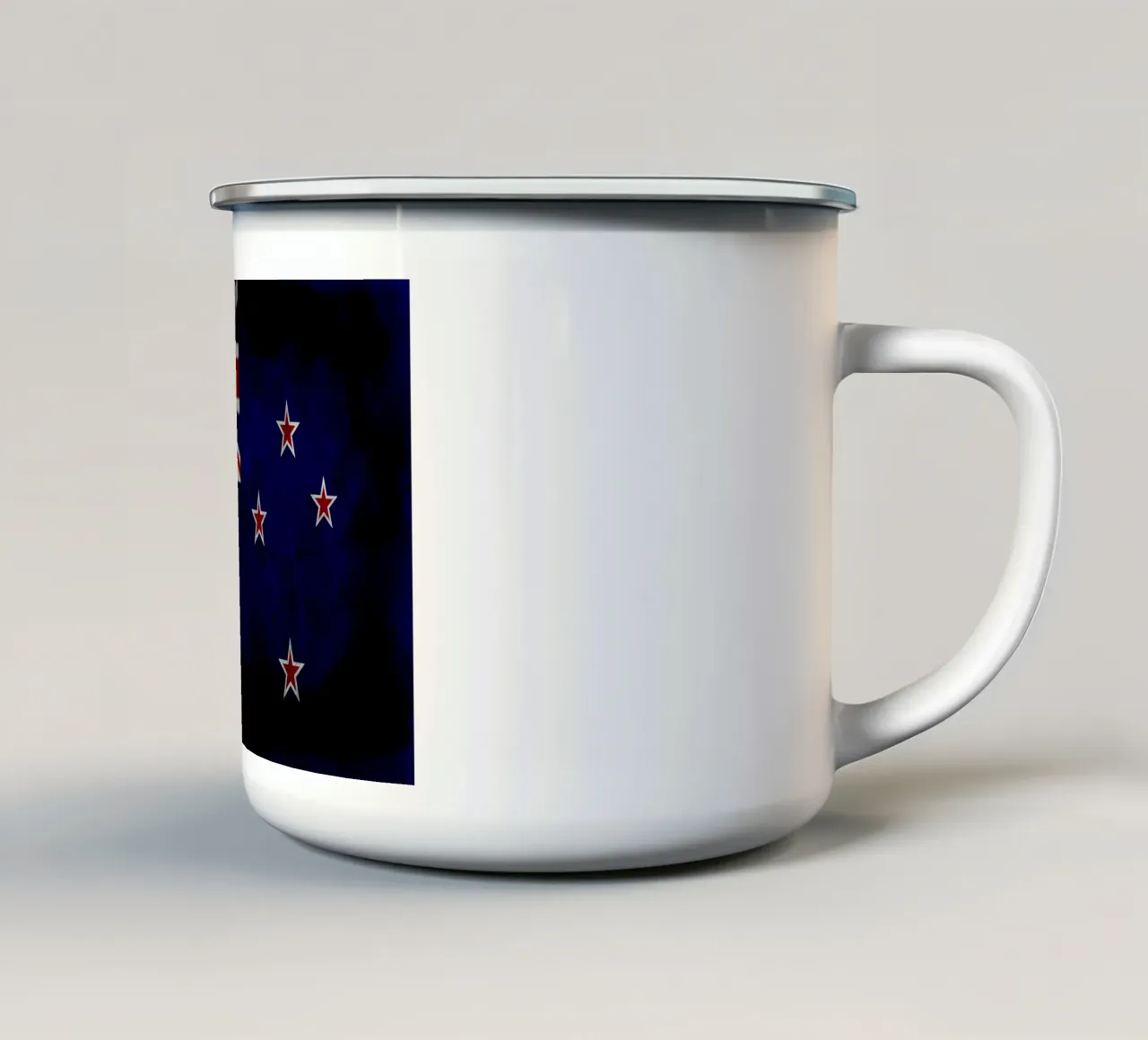 Bandiera d'epoca della Nuova Zelanda tazza in smalto da Joshua A Holmes