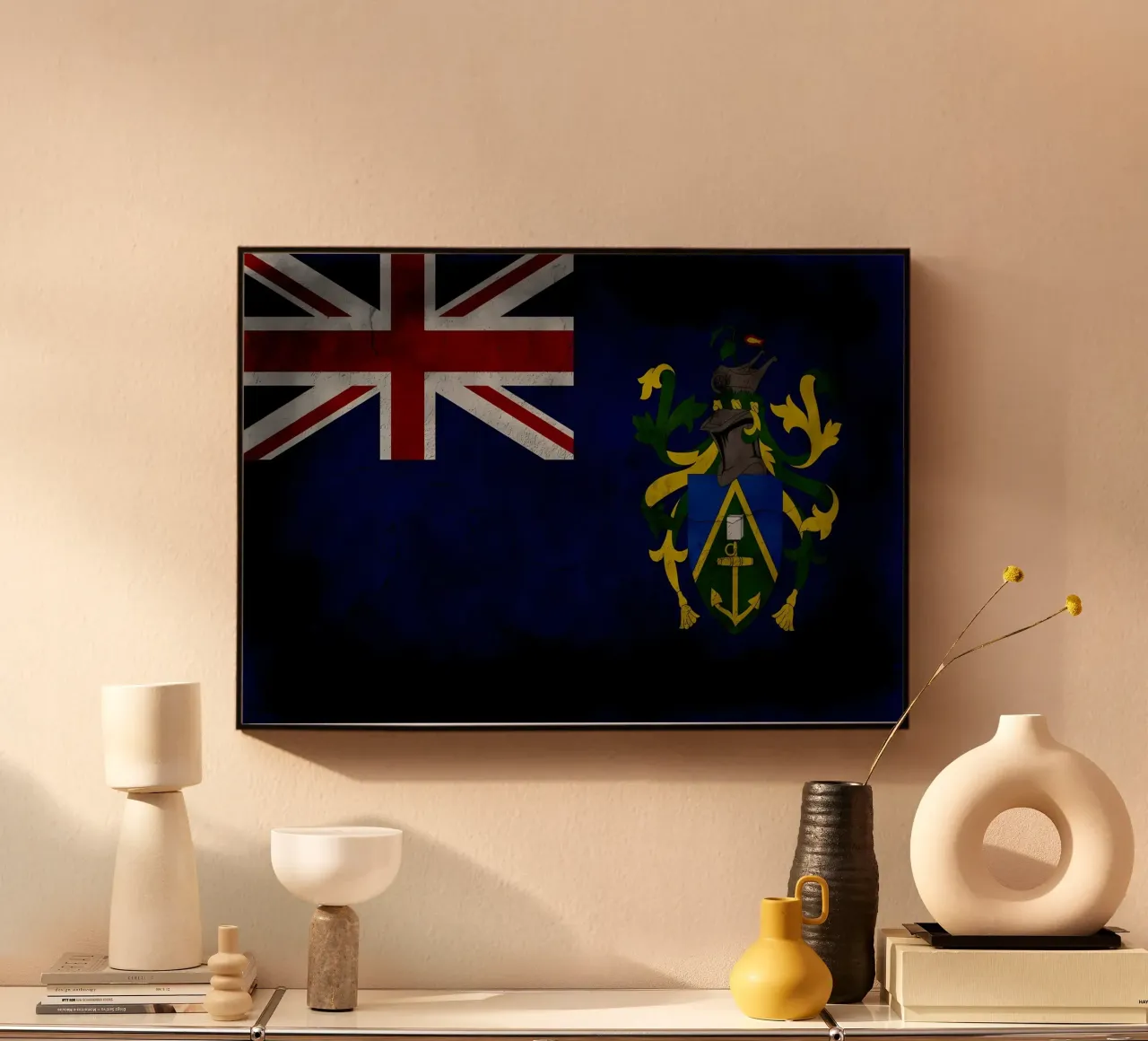 Bandiera d'epoca delle Isole Pitcairn alluminio dibond da Joshua A Holmes