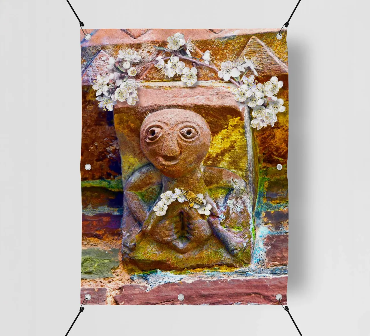 Sheela na Gig di Kilpeck telo in pvc da goddess art