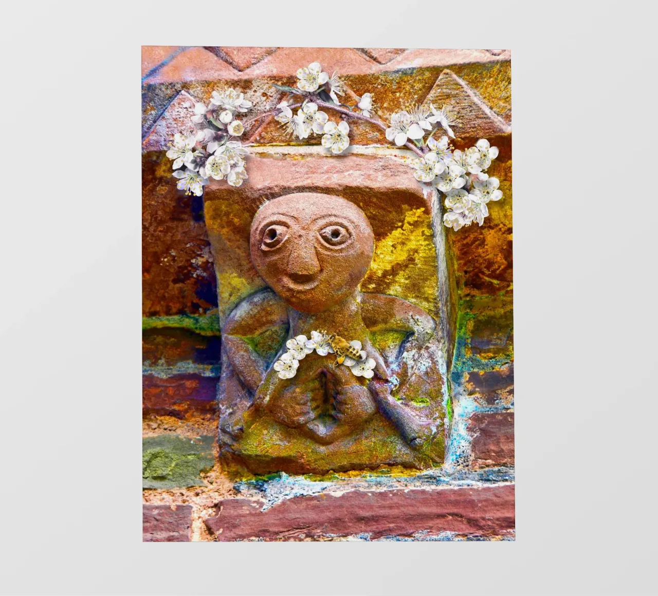 Sheela na Gig di Kilpeck telo in pvc da goddess art