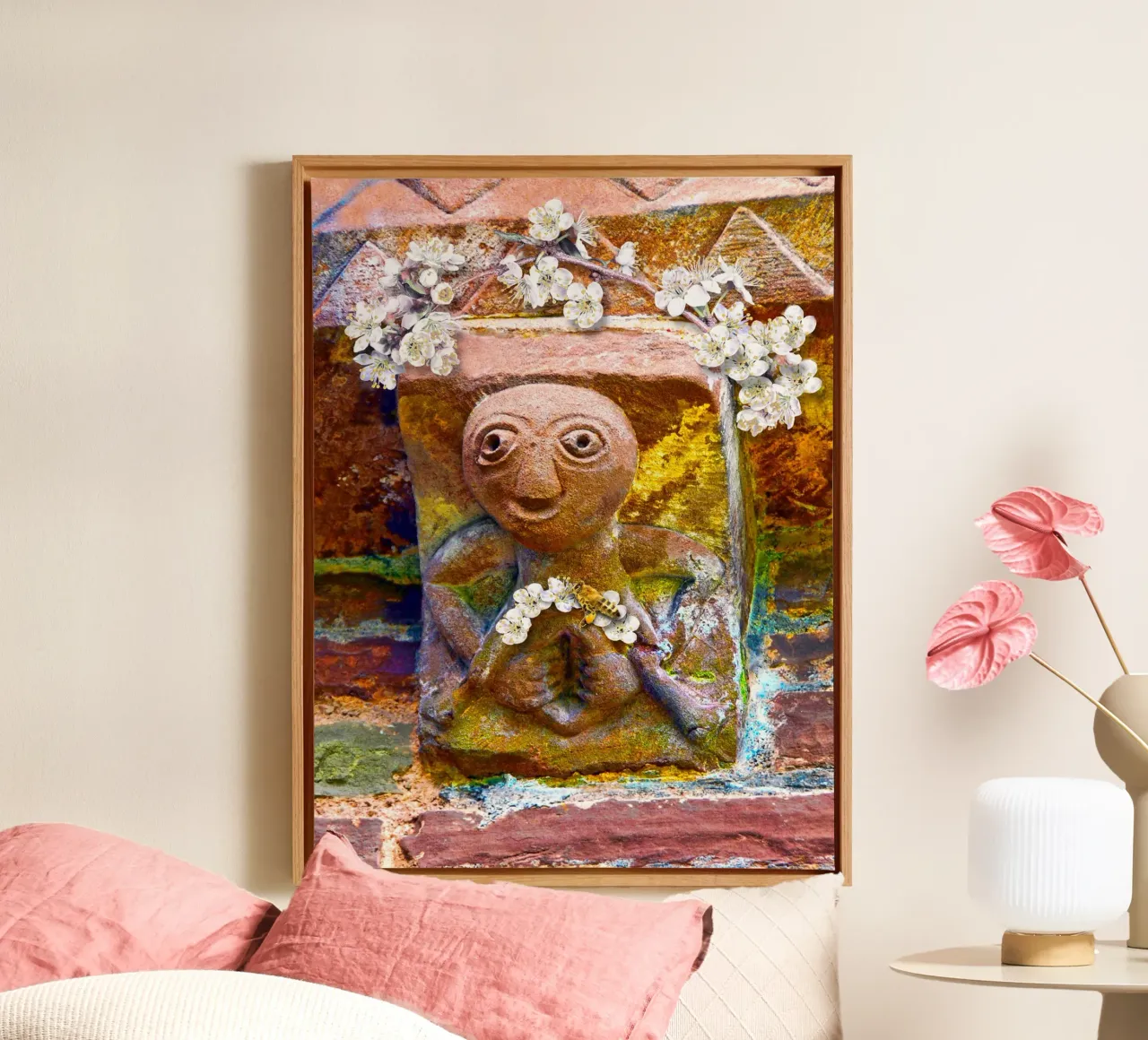 Kilpeck's Sheela na Gig canvas met Baklijst van goddess art